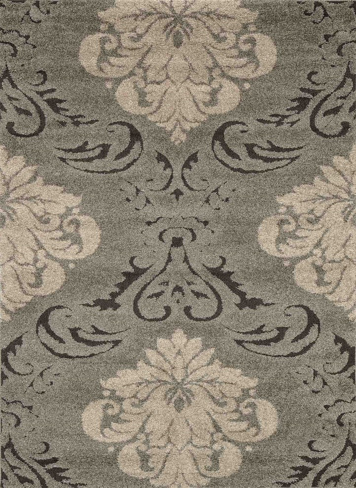 Loloi Enchant Collection, Smoke and Beige, 7'7" Square