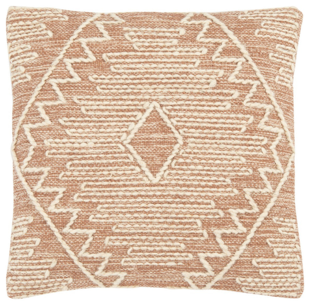 Safavieh Lannie Pillow Peach 18" X 18"