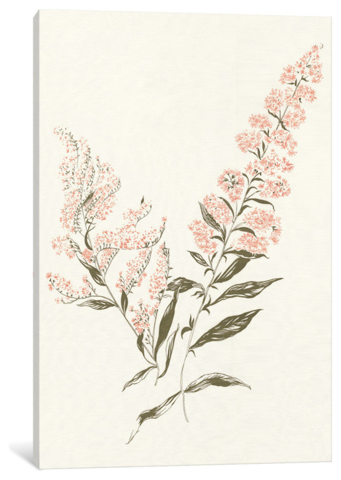 "Flowers on White I" by Wild Apple Portfolio, 18x12x1.5