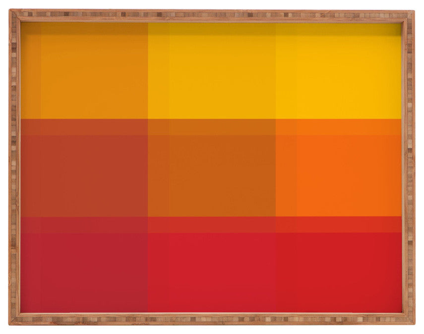 Madart Inc Orange Sorbet Rectangular Tray