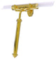 Shower Squeegee with Smooth Handle, Polished Brass