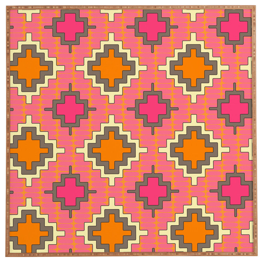 Deny Designs Sharon Turner Tangerine Kilim Framed Wall Art