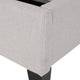 GDF Studio Cumulus Fully Upholstered Fabric Queen Bed Set, Light Gray