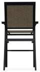 Bazza Sling Bar Height Stackable Outdoor Stool, Kora/Black