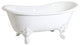 67" Cast Iron Double Slipper Clawfoot Tub (No Faucet Drillings), White