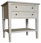 Oxford 2-Drawer Side Table, White Wash