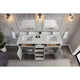 Vanity With Mirror, Sconce and Faucet Included, Silver Strand, 72"
