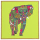 Deny Designs Sharon Turner Painted Elephant Chartreuse Framed Wall Art