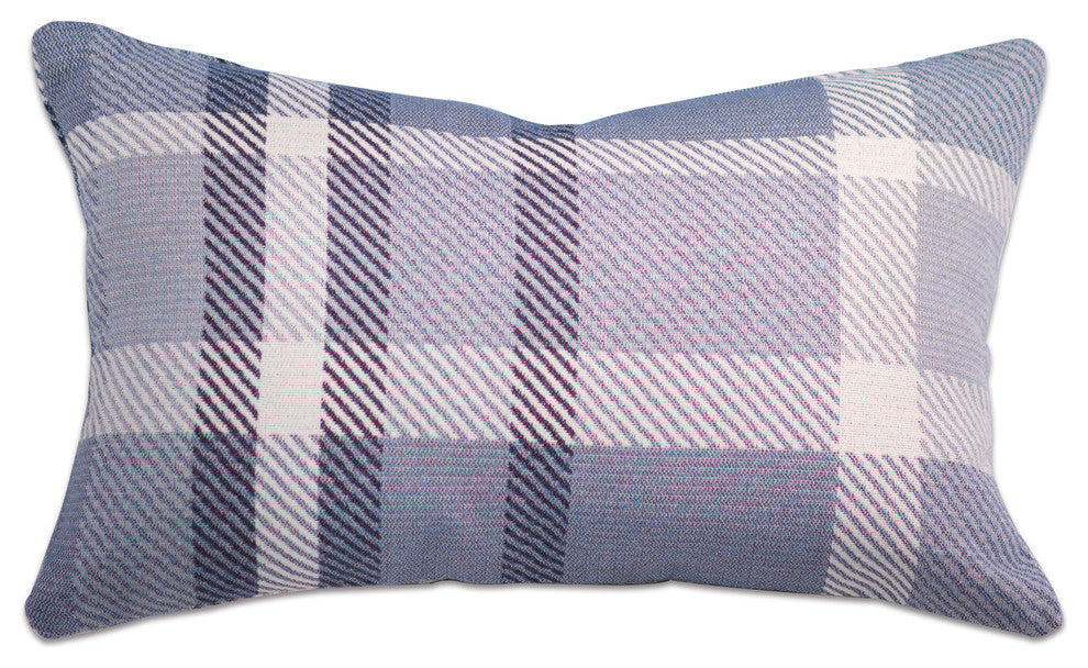 12"x18" Pacifica Lumbar Throw Pillow by Astella, Tartan Midnight