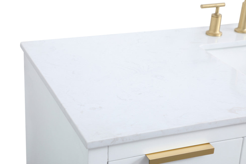 Bethany Single Bathroom Vanity, White, 54"