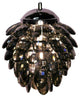 Crystal Pineapple Single Pendant Light, Smoke