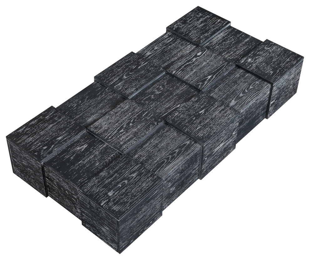 Anzio Oak Veneer Coffee Table, Black