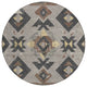 Machine Washable Indoor/Outdoor Chantille ACN1882 Taupe 8' x 8' Round Rug