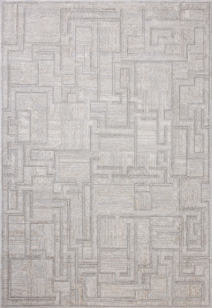 Loloi Hollis Grey / Ivory 2'-7" x 8'-0" Runner Rug