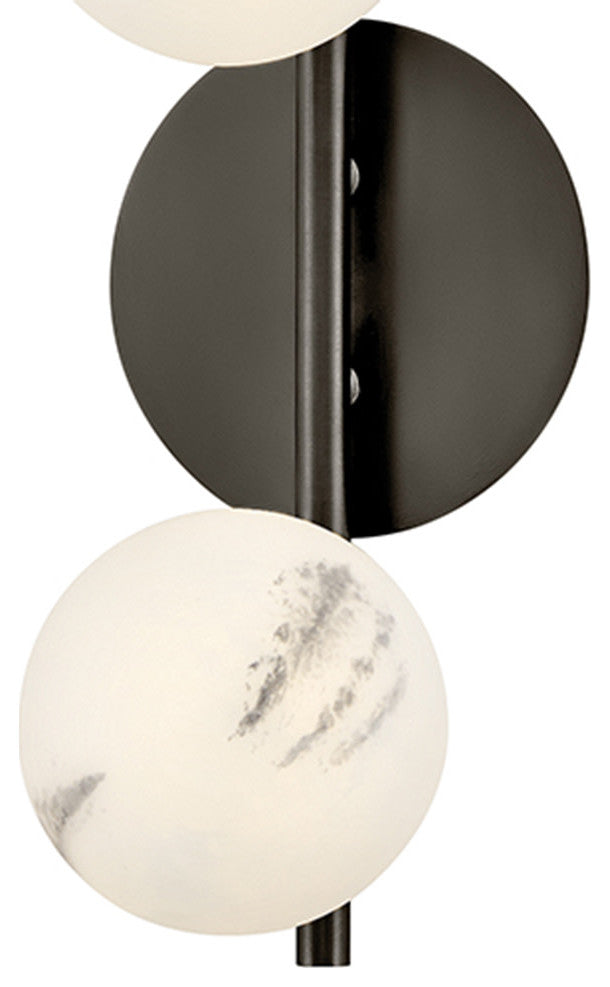Fredrick Ramond Selene Large Three Light Sconce, Black Oxide