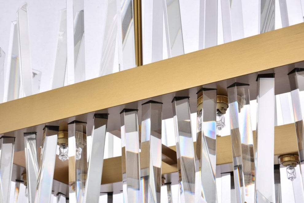 Modern Satin Gold 16-Light Chandelier