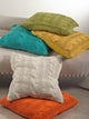 Down Filled Cable Knit Design Throw Pillow, 20"x20", Vanilla