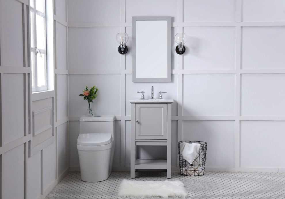 Matilda 19" Single Bathroom Vanity Set, Gray