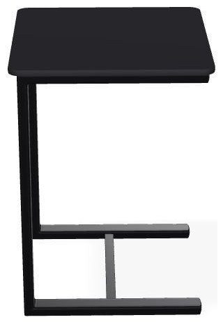 17.5" Square Marine Grade Outdoor End Table, Black