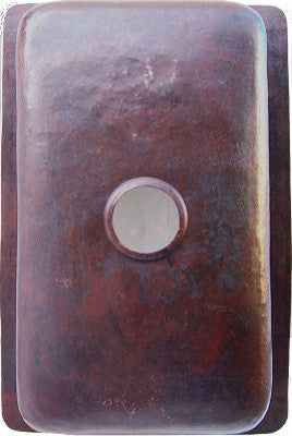 Weathered Bottom-Rounded Hammered Kitchen Copper Sink