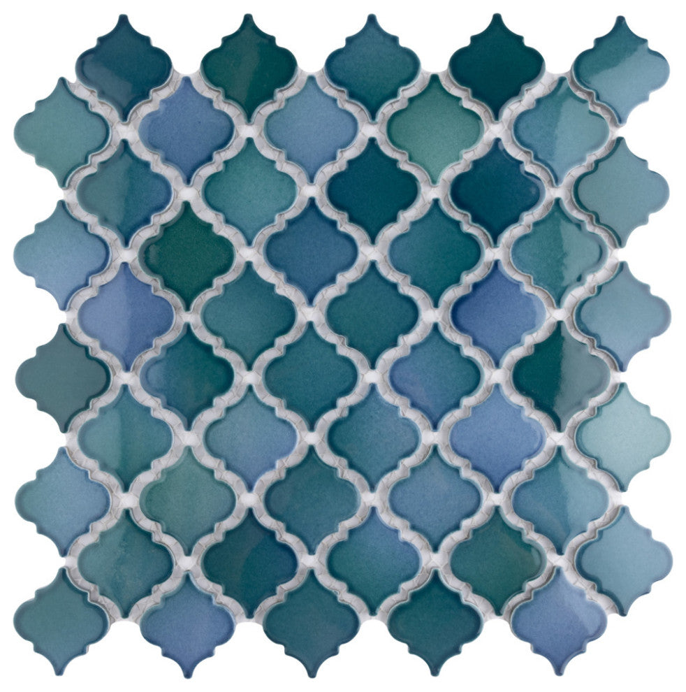 Hudson Tangier Mosaic Floor and Wall Tile, Blue