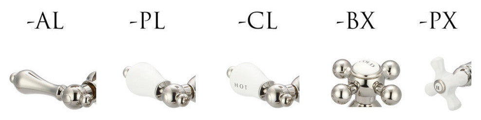 Elegant Spout Wall Mount Vessel/Lavatory Faucet, Porcelain cross handles