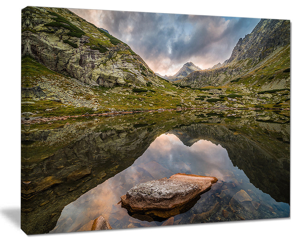 "Mountain Lake Over Skok Waterfall" Wall Art, 40"x30"