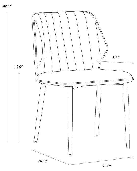 Clinton Dining Chair, Bronze, Bravo Cream, Set of 2