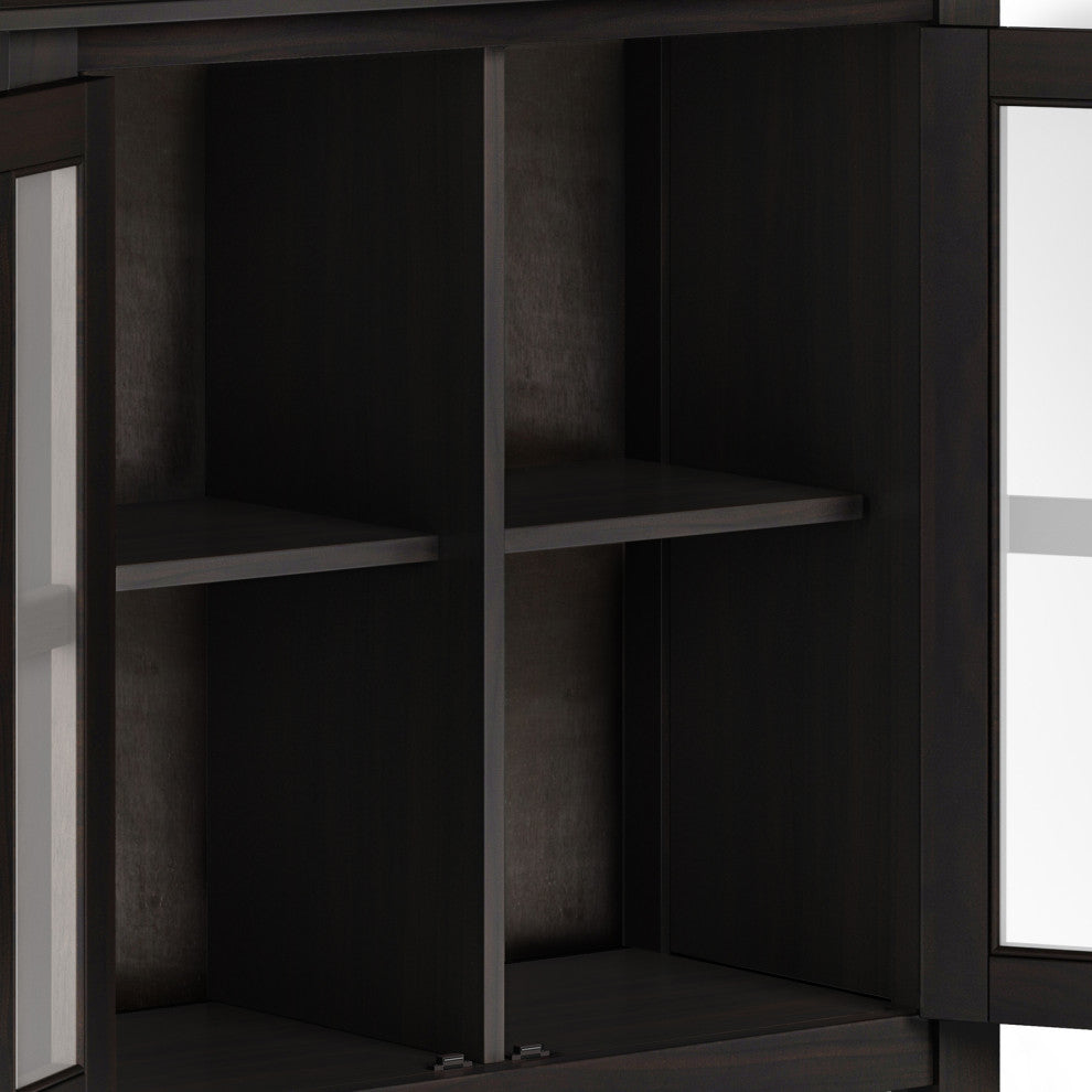 Artisan SOLID WOOD Low Storage Cabinet in Hickory Brown