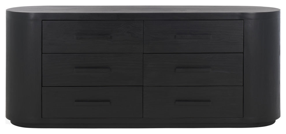 Safavieh Couture Lauryn Wood Oval Dresser, Black