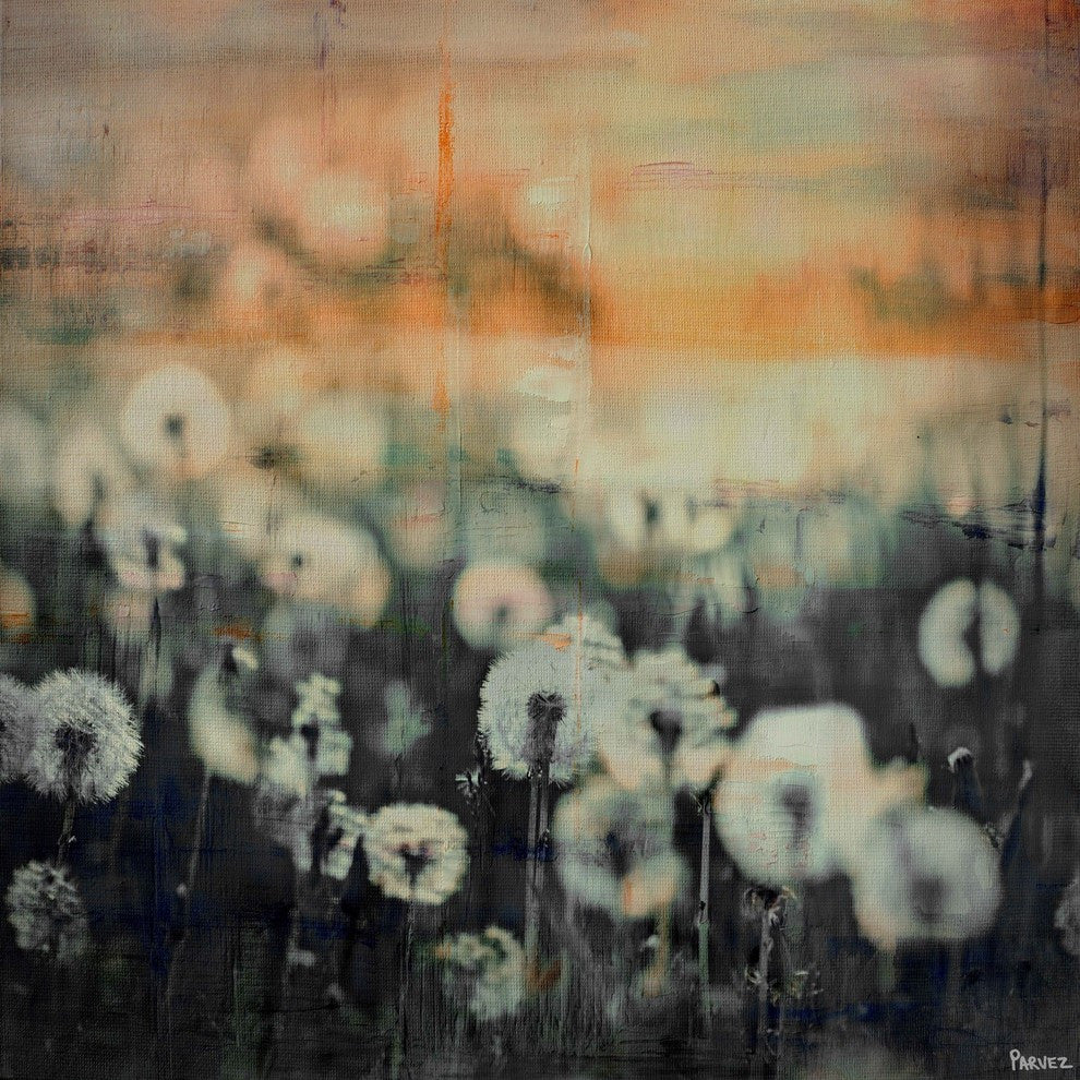 "Dandy Puff Meadow" Painting Print on Wrapped Canvas, 40"x40"
