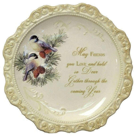 Elegant Ceramic Decorative Plate 'May Friends You Love'