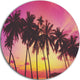 Row Of Beautiful Palms Under Magenta Sky, Disc Artwork Landscape, 11"