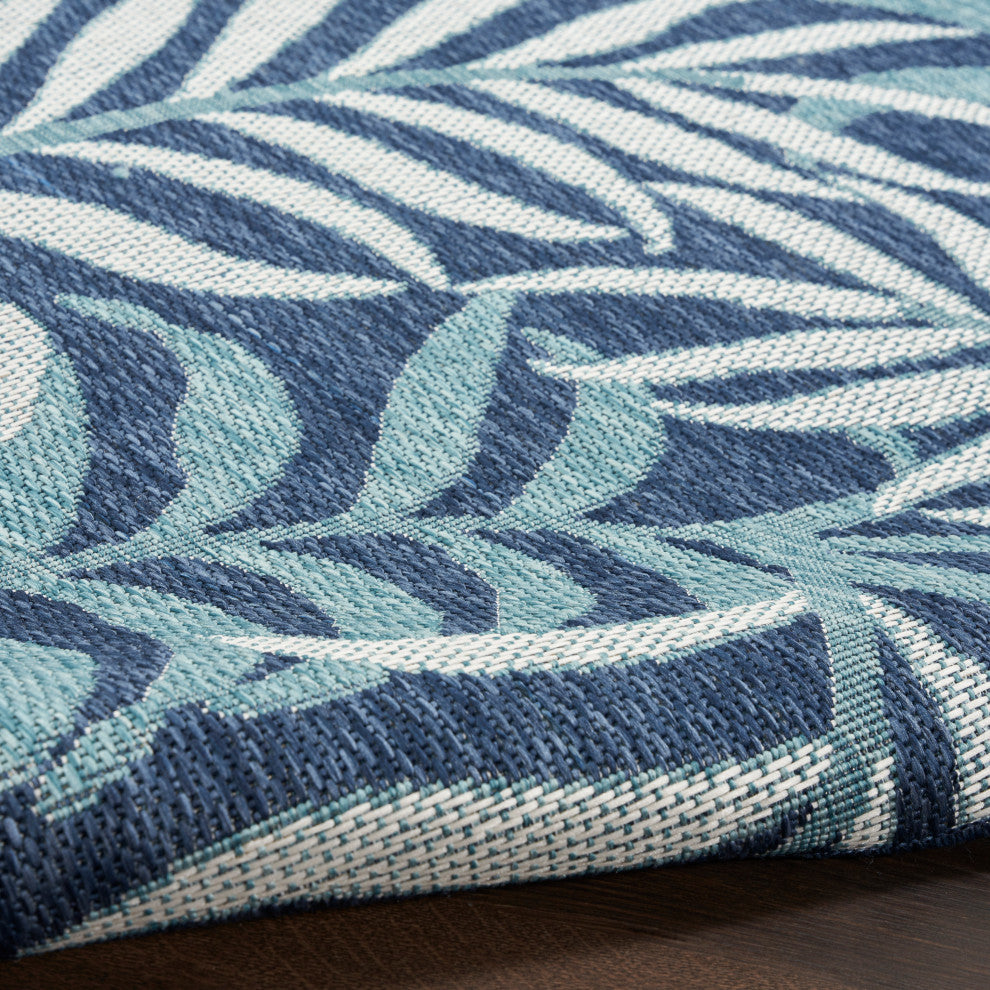 Nourison Garden Oasis 10' x 14' Navy Tropical Rug