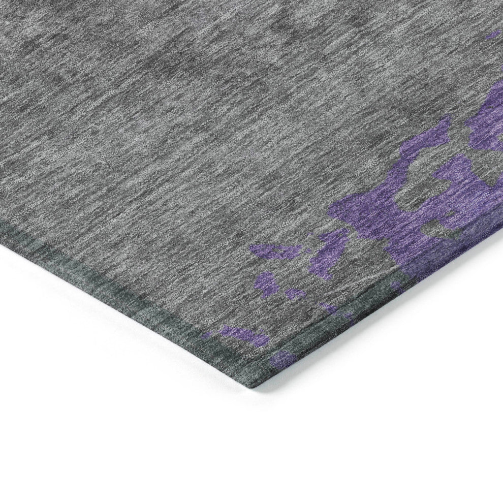 Machine Washable Indoor/Outdoor Chantille ACN1885 Purple 10' x 14' Rug