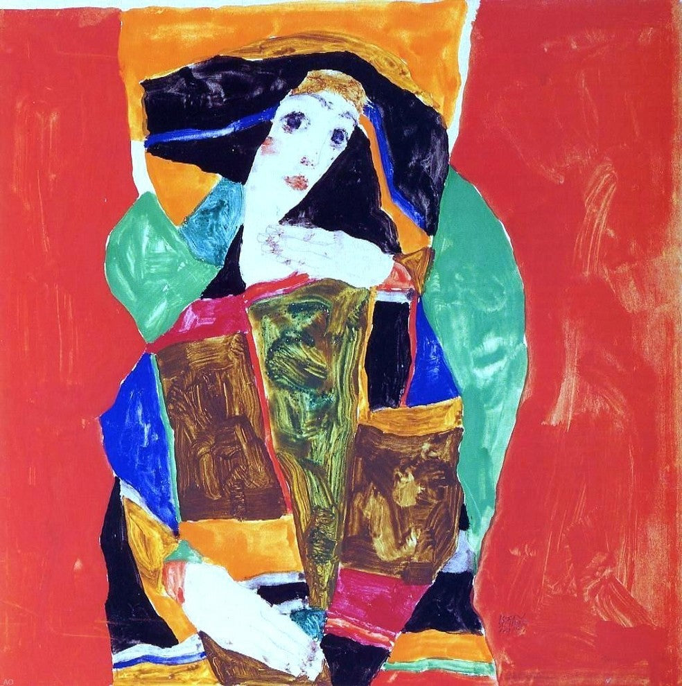 Egon Schiele Portrait of a Woman - 20" x 20" Premium Canvas Print