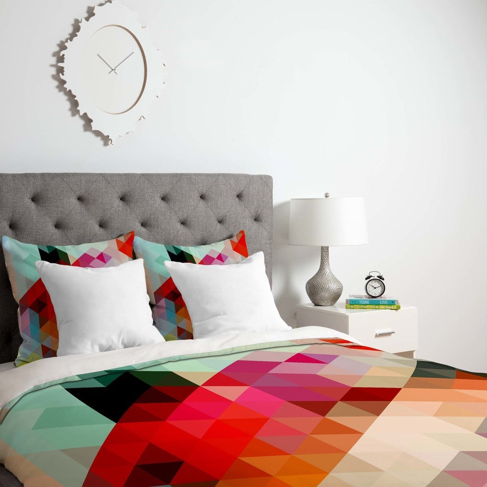 Deny Designs Three Of The Possessed Words Heavy 2 Duvet Cover - Lightweight