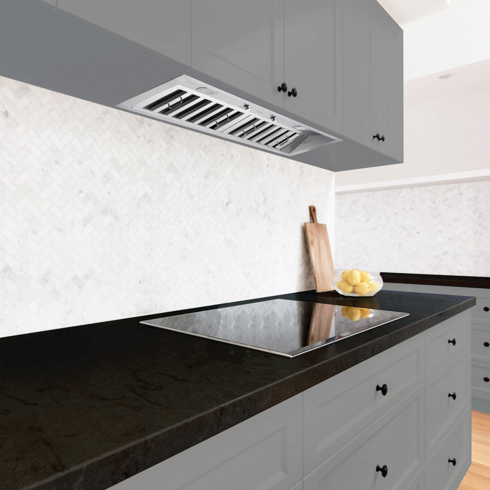 Ancona Pro 34" 600 CFM Ducted Insert Range Hood, Stainless Steel