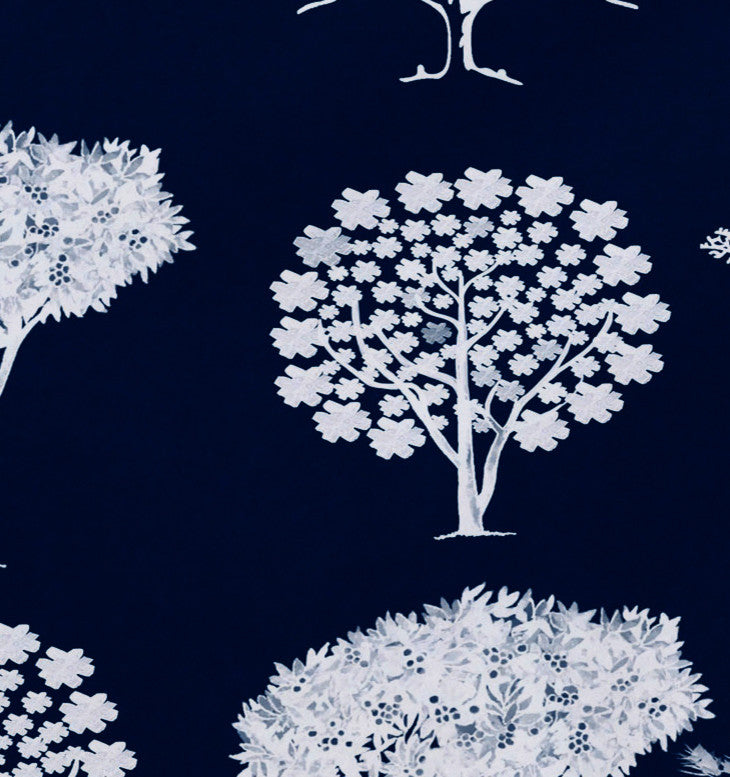 Field of Trees Floral Print Placemat, Set of 4, Blue