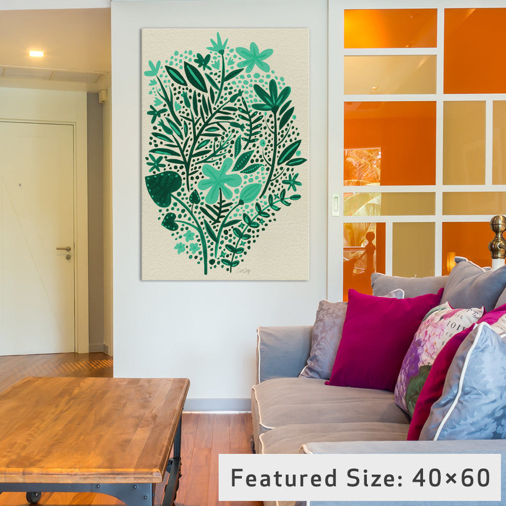 "Garden Green Artprint" by Cat Coquillette, 26x18x1.5