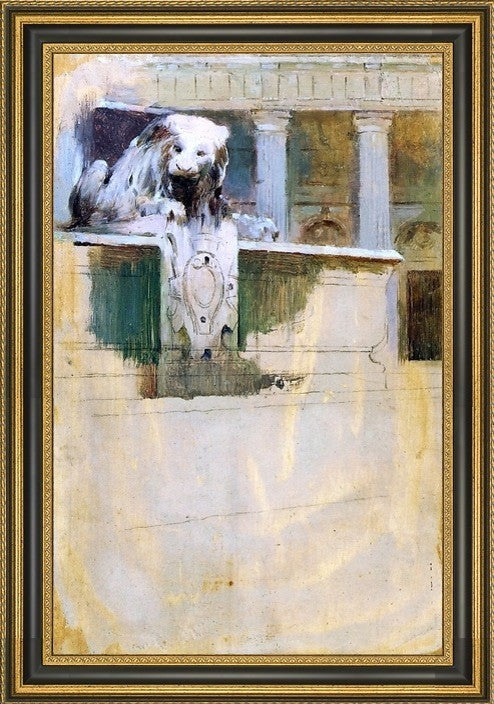 Theodore Robinson Place St. Sulpice Paris Canvas Print, 16"x24"