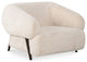 Devlin Lounge Chair Cream Faux Fur