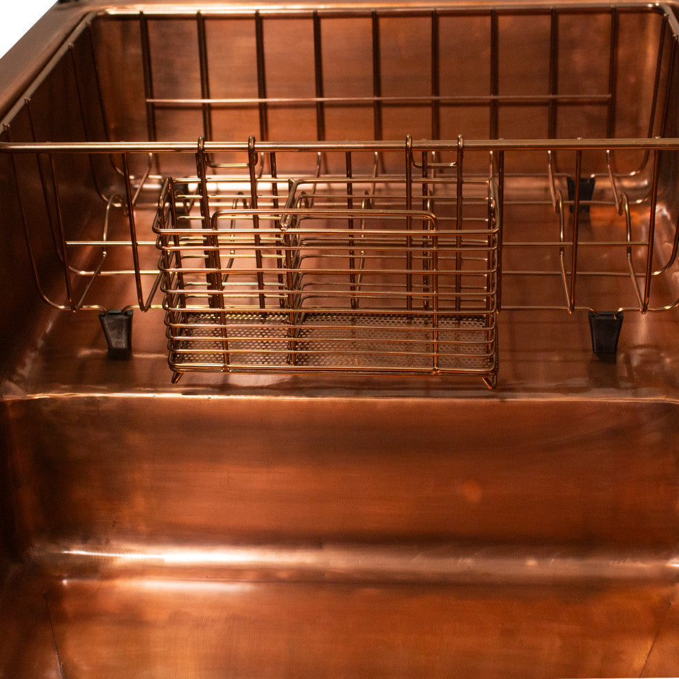 X Studio Dearborn Copper STEPPE Undermount Kitchen Sink, Smooth Copper