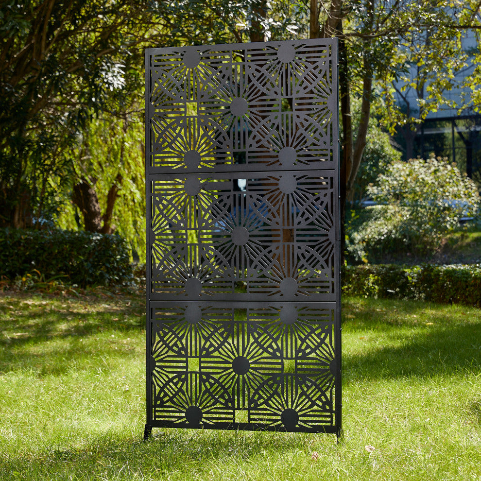 6ft Galvanized Steel Privacy Screen Fence