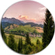 Beautiful Stretch Of Land Panorama, Landscape Disc Metal Wall Art, 11"
