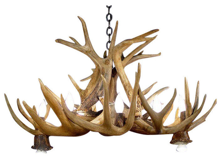 Real Antler Whitetail Deer Pool Table Chandelier Light