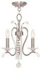 Serafina Convertible Mini Chandelier, Brushed Nickel