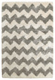 Hartley Chevron Stripes Gray and Ivory Area Rug, 7'10"x10'10"