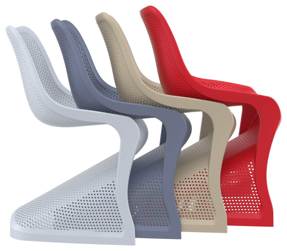 Compamia Bloom Outdoor Dining Chairs, Set of 2, White