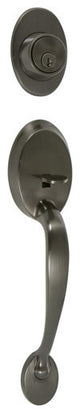 Callan Colton Single Cylinder Handleset in Satin Nickel finish, Antique Nickel, Dummy Handle Set